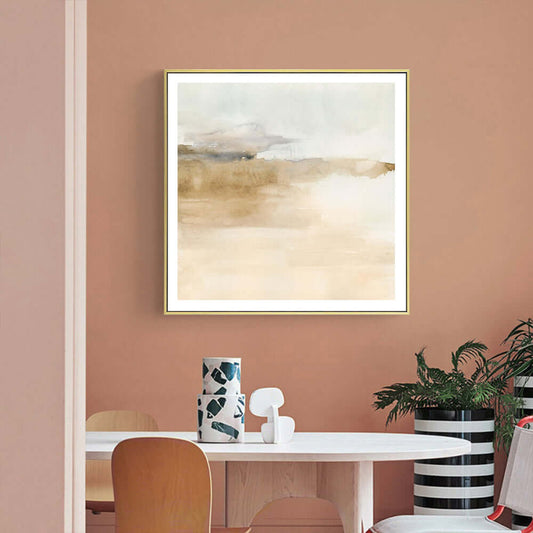 Wall Art 100cmx100cm Atmospheric Edge II Gold Frame Canvas.