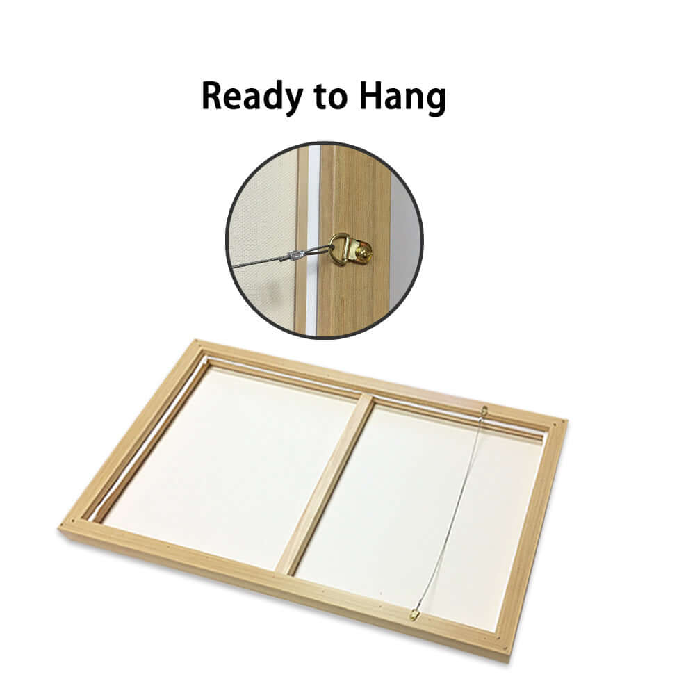 Wall Art 100cmx100cm Atmospheric Edge II Gold Frame Canvas.