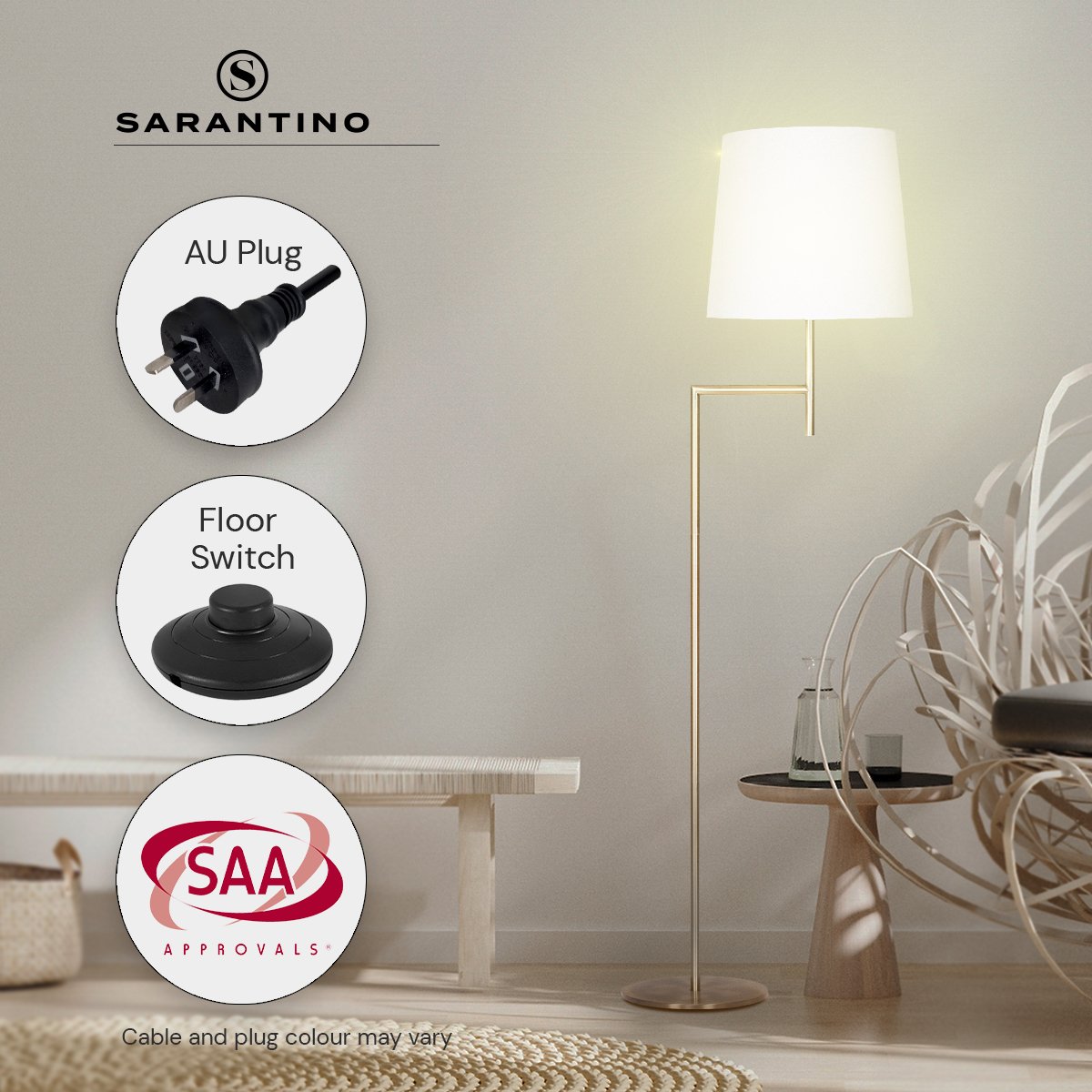 Sarantino Metal Floor Lamp – Modern & Stylish Lighting.