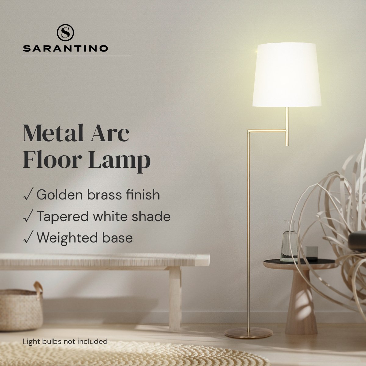 Sarantino Metal Floor Lamp – Modern & Stylish Lighting.
