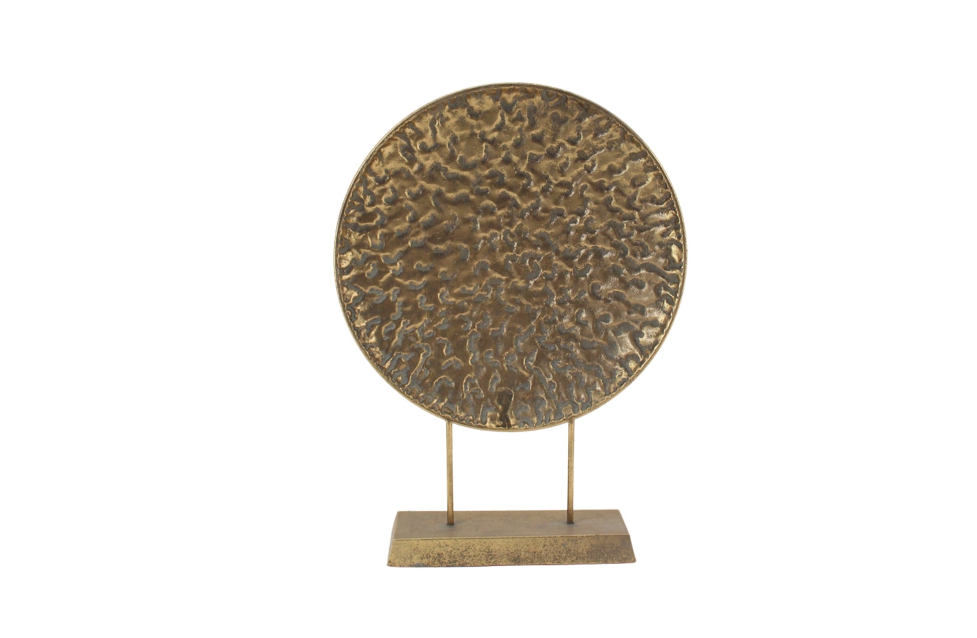 Round Pressed Gold Table Decor - Gold.