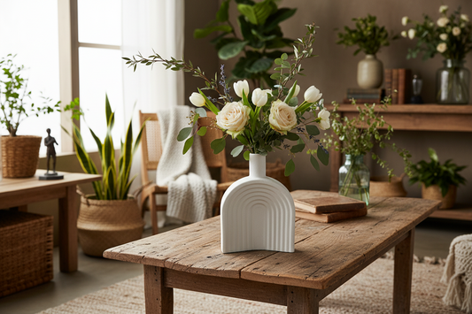 Nordic Arch Vase - White