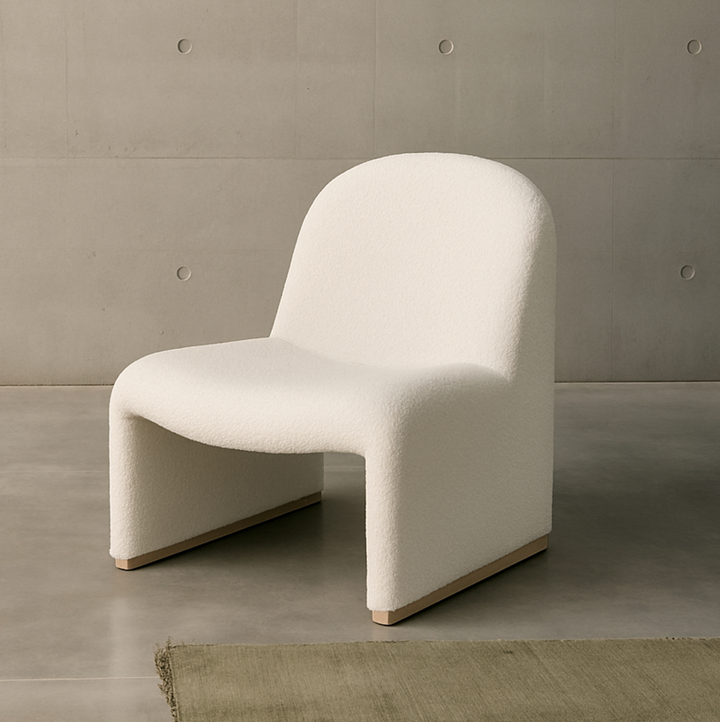 Haven Boucle Armchair In  Sculptural White