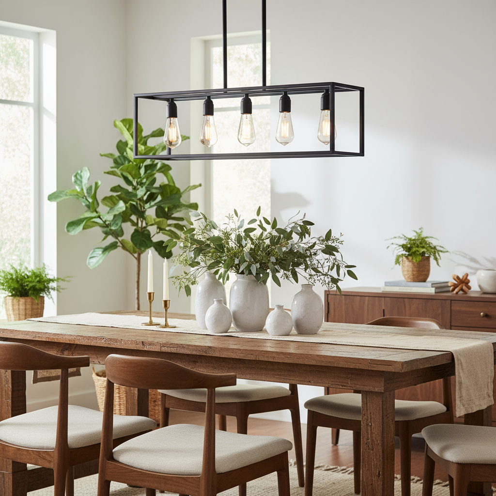 Interior Ave - Industrial 5 Light Chandelier The Nest Trading Company