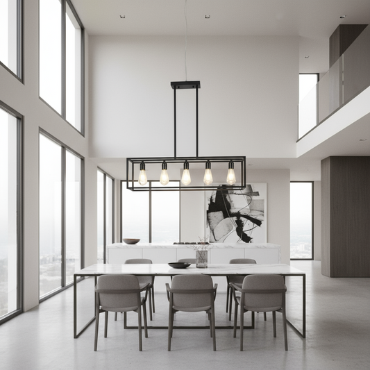 Interior Ave - Industrial 5 Light Chandelier The Nest Trading Company