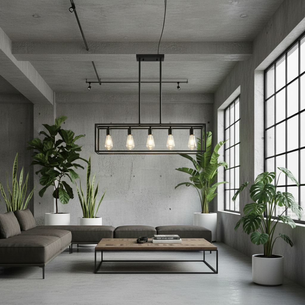 Interior Ave - Industrial 5 Light Chandelier The Nest Trading Company