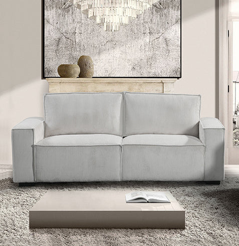 Reno 3 Seater Sofa Beige Colour Fabric Upholstery Wooden Structure Knock Down Feature In Back & Arms