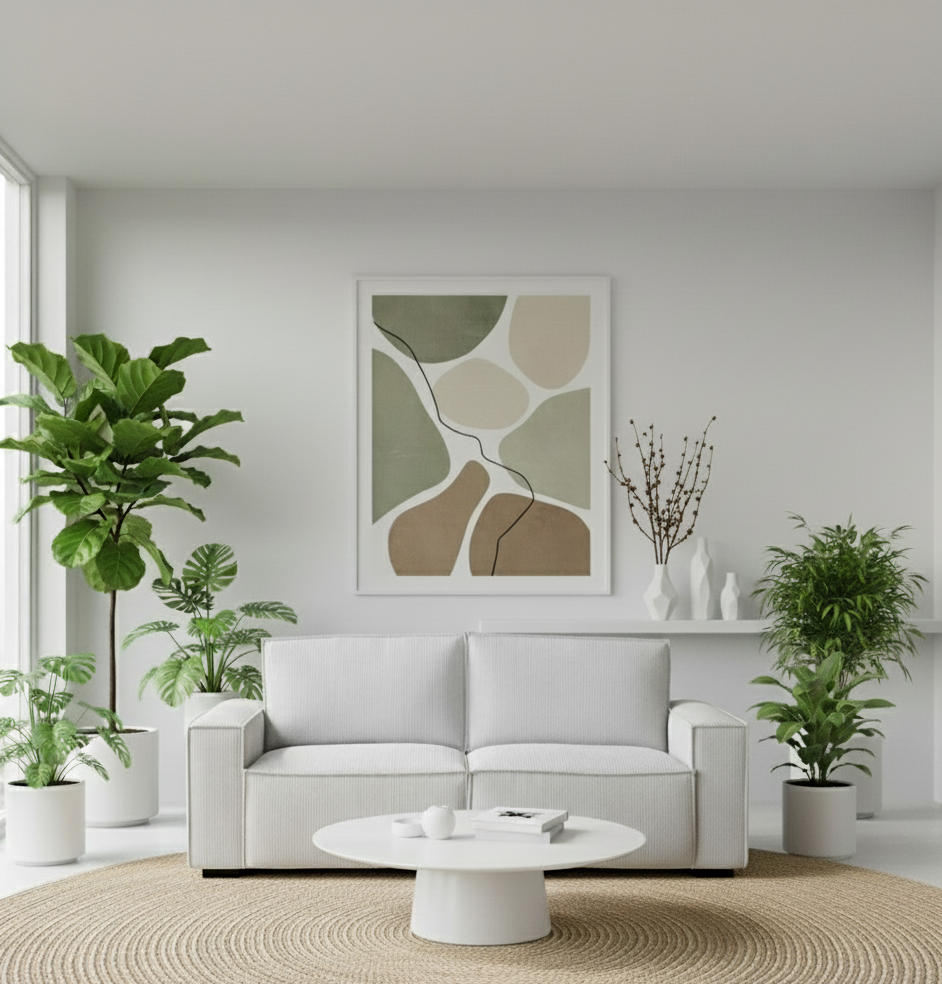 Reno 3 Seater Sofa Beige Colour Fabric Upholstery Wooden Structure Knock Down Feature In Back & Arms