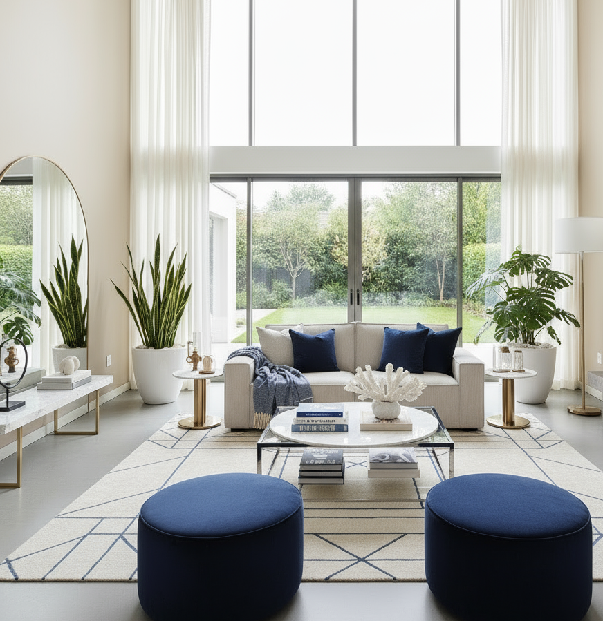 Reno 3 Seater Sofa Beige Colour Fabric Upholstery Wooden Structure Knock Down Feature In Back & Arms