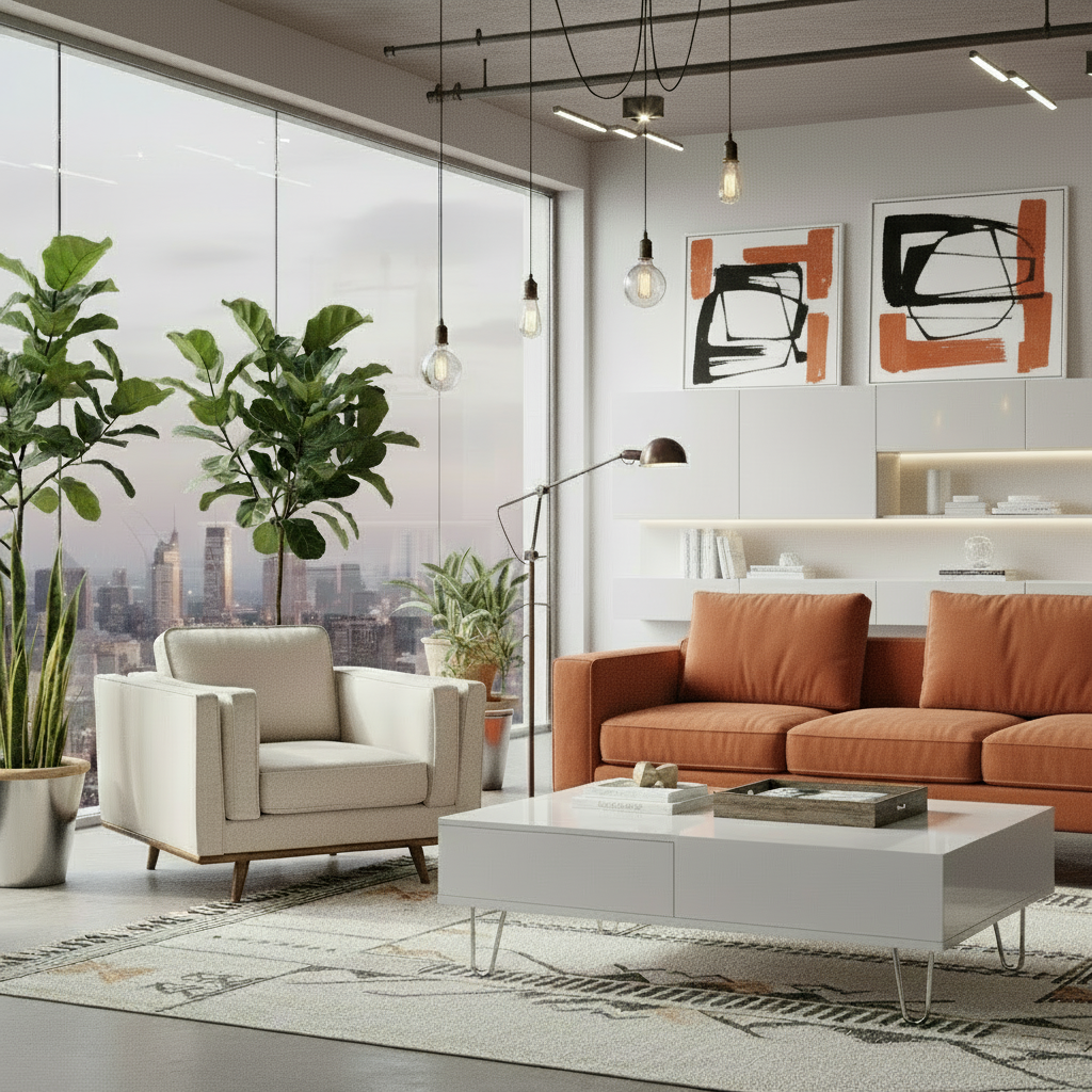 York Single Seater Armchair Sofa Modern Lounge Accent Chair in Beige Fabric with Wooden Frame