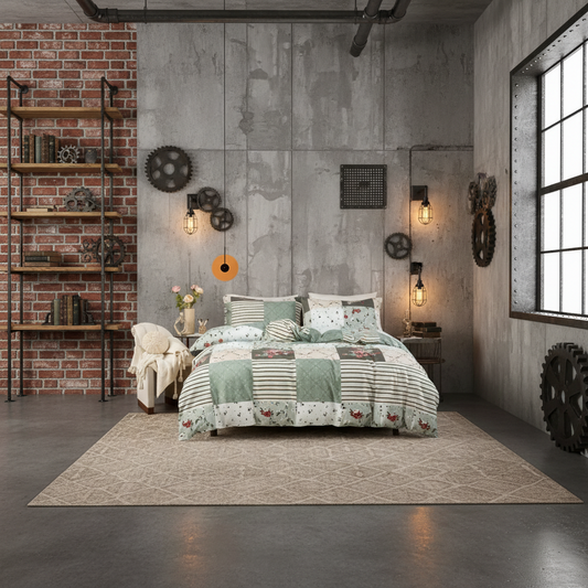 Dreamfields - Emerald Plaid Quilt Cover Set - (3pcs, Queen Size)