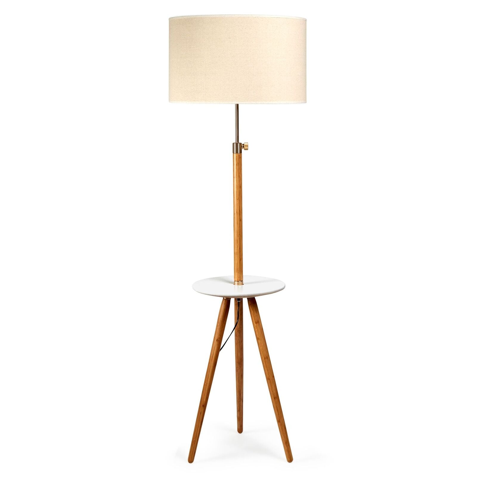 Adjustable Bamboo Tripod Floor Lamp – Stylish & Eco-Friendly Lighting.