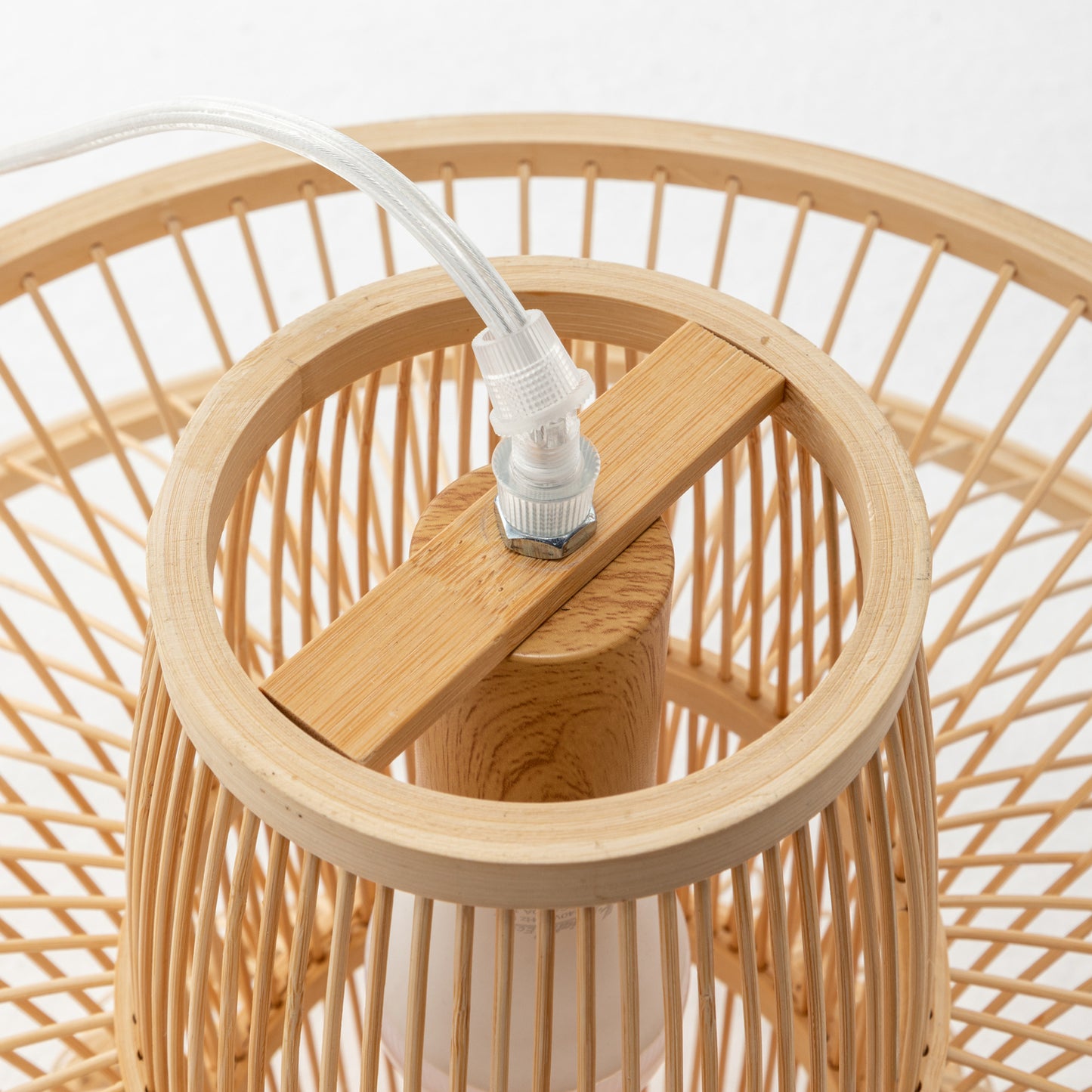 Aurora Natural Hand-Woven Bamboo 3-Layer Pendant Lamp Light.