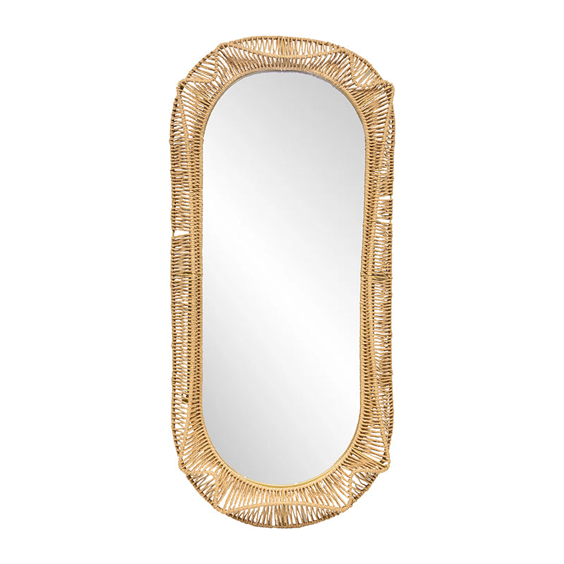Hamptons Oval Weave Mirror