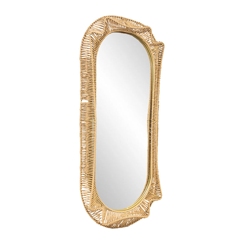 Hamptons Oval Weave Mirror