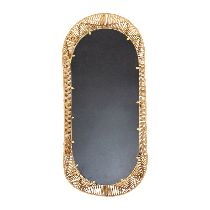 Hamptons Oval Weave Mirror