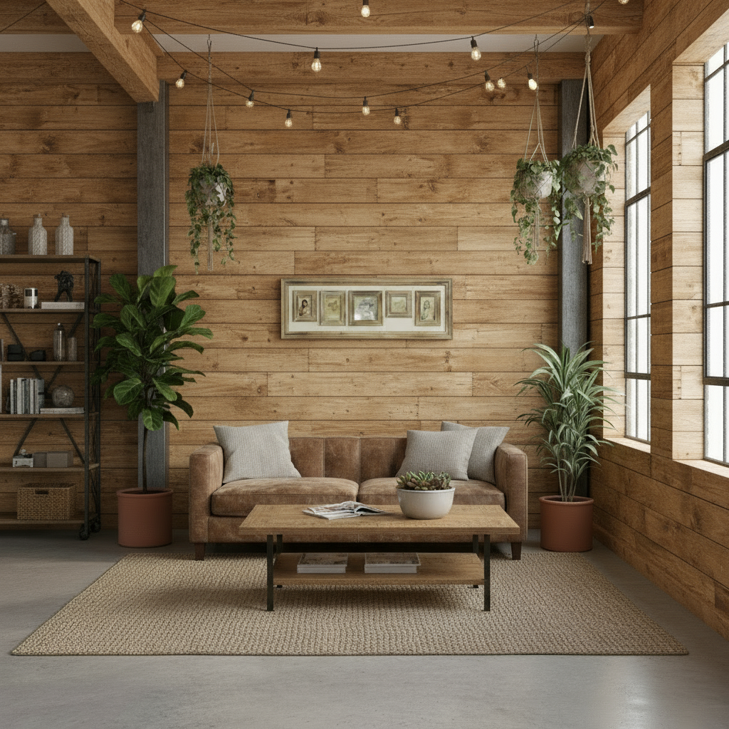 The Rustic Wooden 5 Collage Photo Frame - 110cm