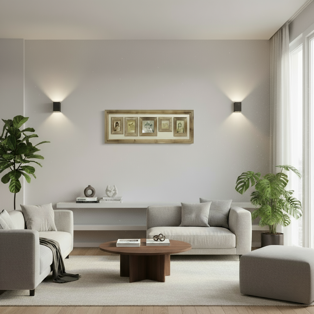 The Rustic Wooden 5 Collage Photo Frame - 110cm The Nest Trading Company