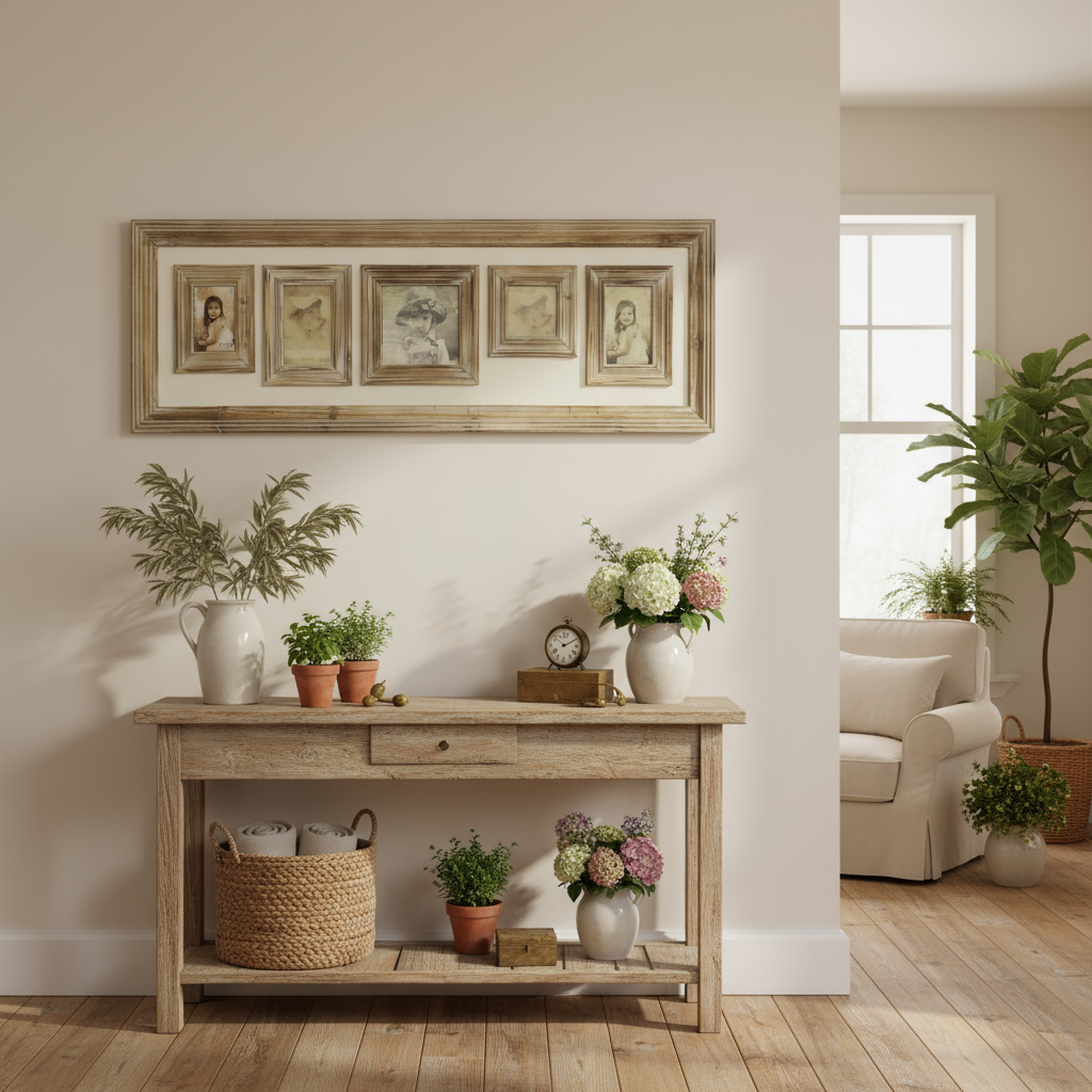 The Rustic Wooden 5 Collage Photo Frame - 110cm The Nest Trading Company