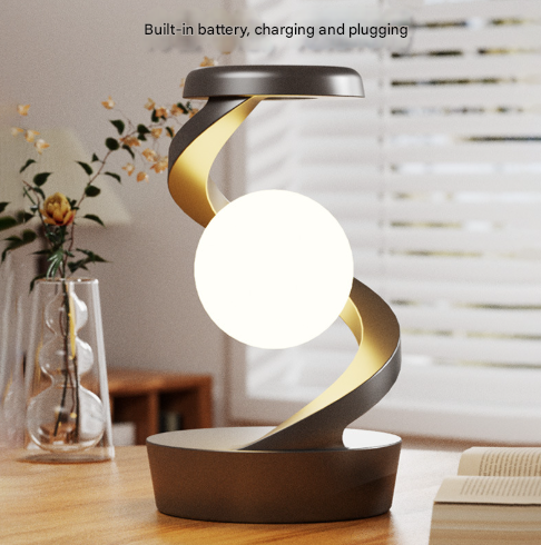 White Modern Levitating LED Desk Lamp – Sleek & Futuristic Lighting.