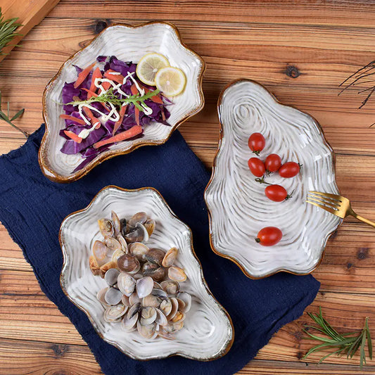 Japanese Ceramic Shell-Shaped Dinnerware