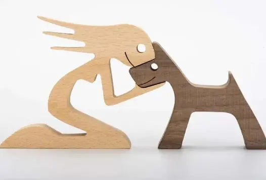Canine Wood Carving Decor