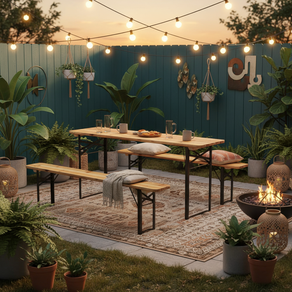 Gardeon 3 PCS Outdoor Furniture Dining Set Lounge Setting Patio Wooden Bench