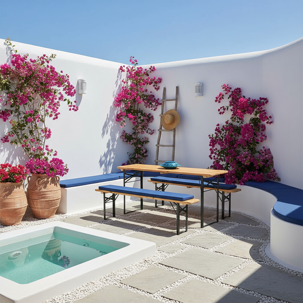 Gardeon 3 PCS Outdoor Furniture Dining Set Lounge Setting Patio Wooden Bench