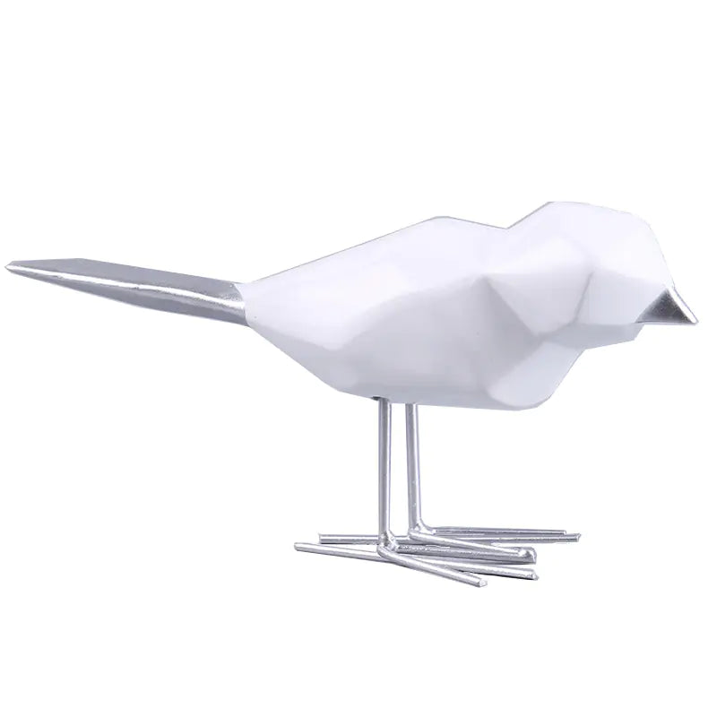 Nordic Gold and Silver Bird Craft Decor for Home - The Nest Trading Company