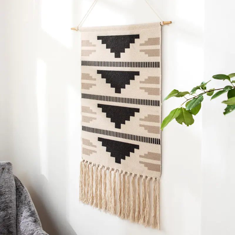 Bohemian Nordic Handmade Tapestry with Tassels