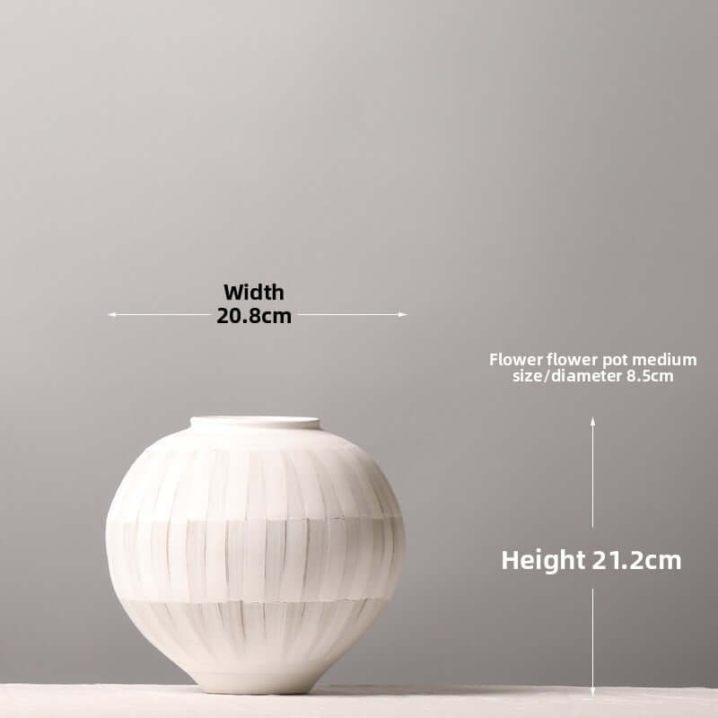 Wabi-Sabi Inspired Earthenware Pot – Rustic Minimalist Home Accent.