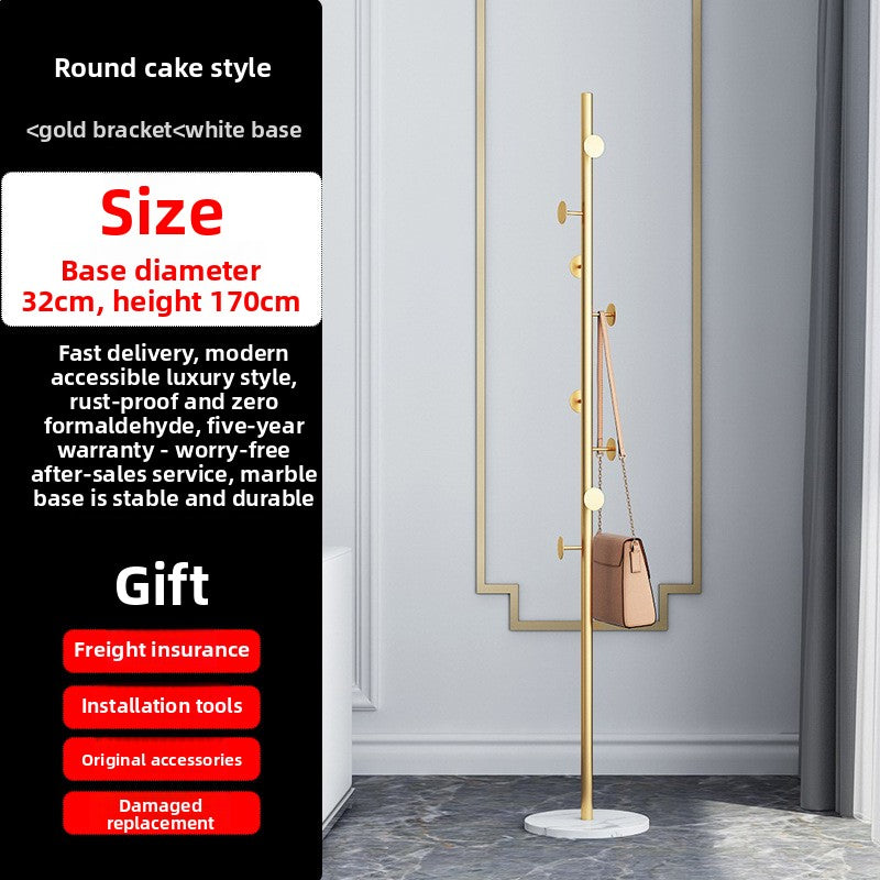 Jane Gold & Marble Coat Rack Stand