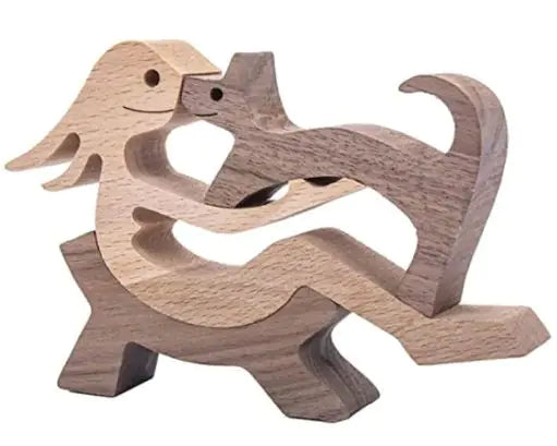 Canine Wood Carving Decor