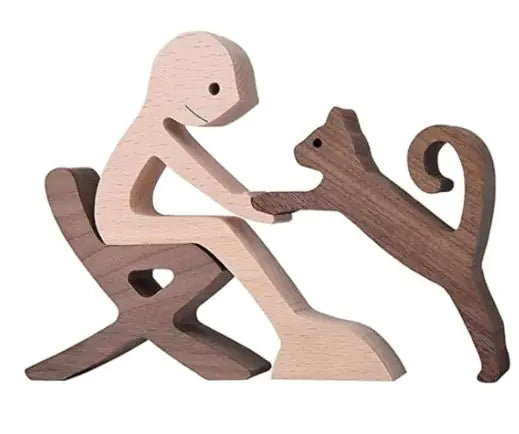 Canine Wood Carving Decor