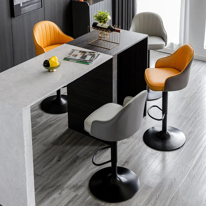 Modern Minimalist Bar Stool with Backrest