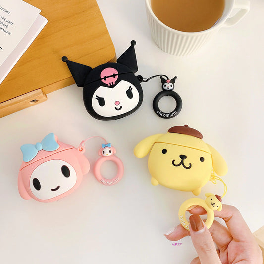 Cute Kuromi and Melody AirPods Case for Apple Headphones