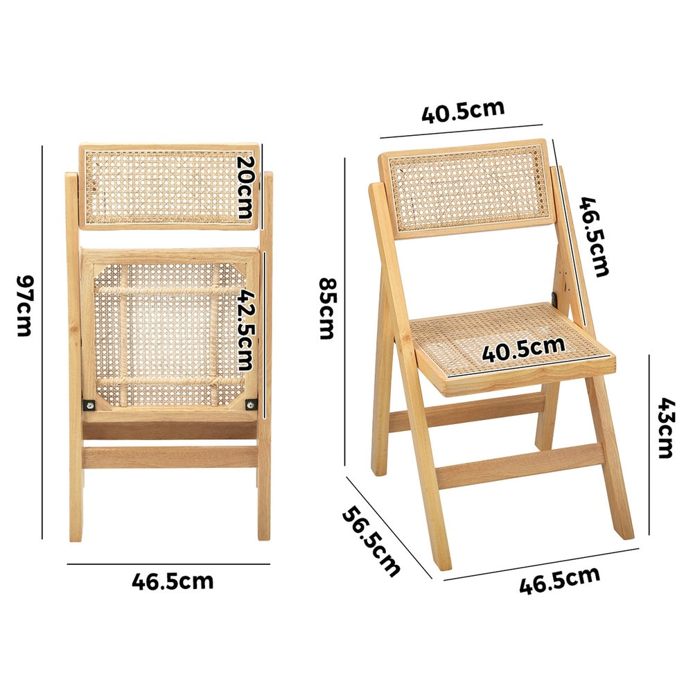 Set Of 2 Elegant Foldable Rattan Chairs The Nest Trading Company