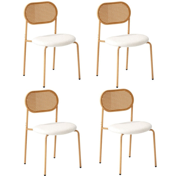 Set of 4 Elegant Sherpa Dining Chairs The Nest Trading Company