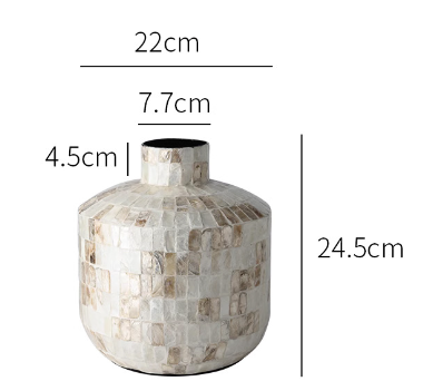 Sandy's Shell Inlay Vase The Nest Trading Company