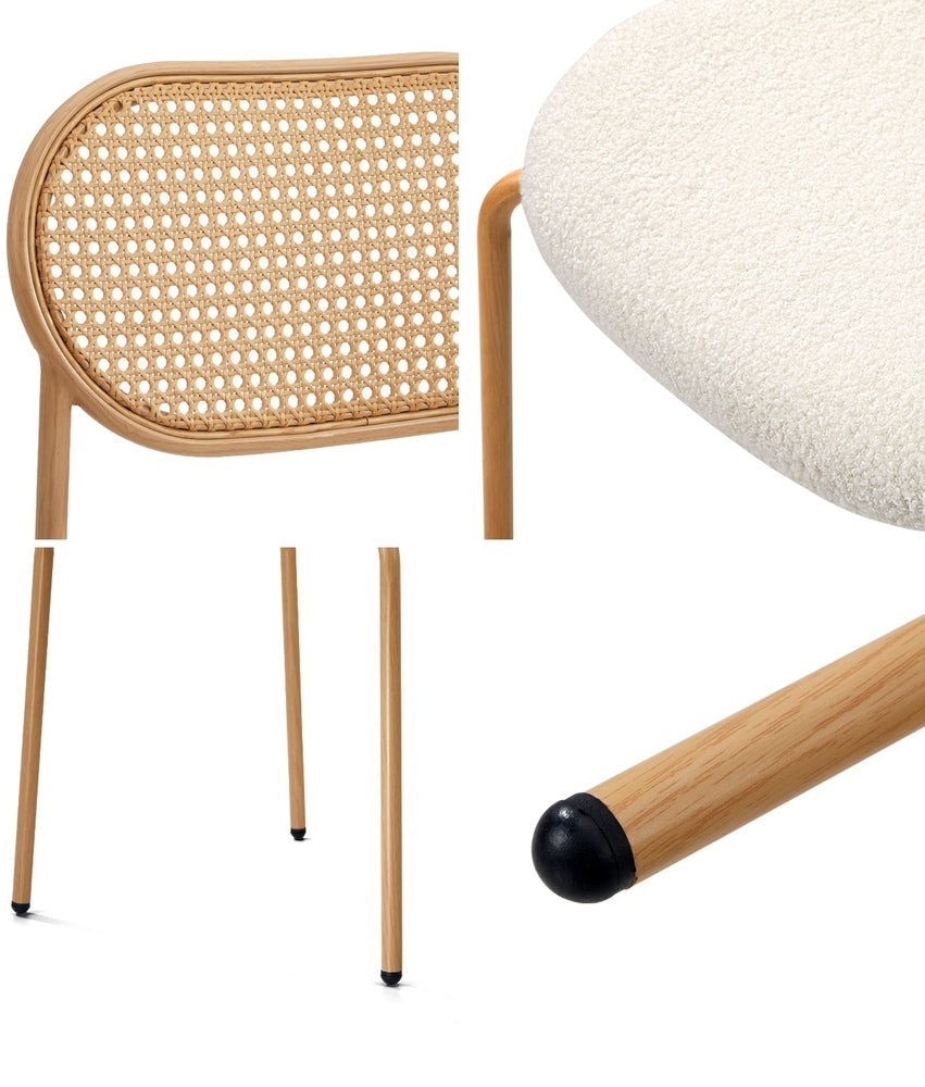 Set of 4 Elegant Sherpa Dining Chairs The Nest Trading Company