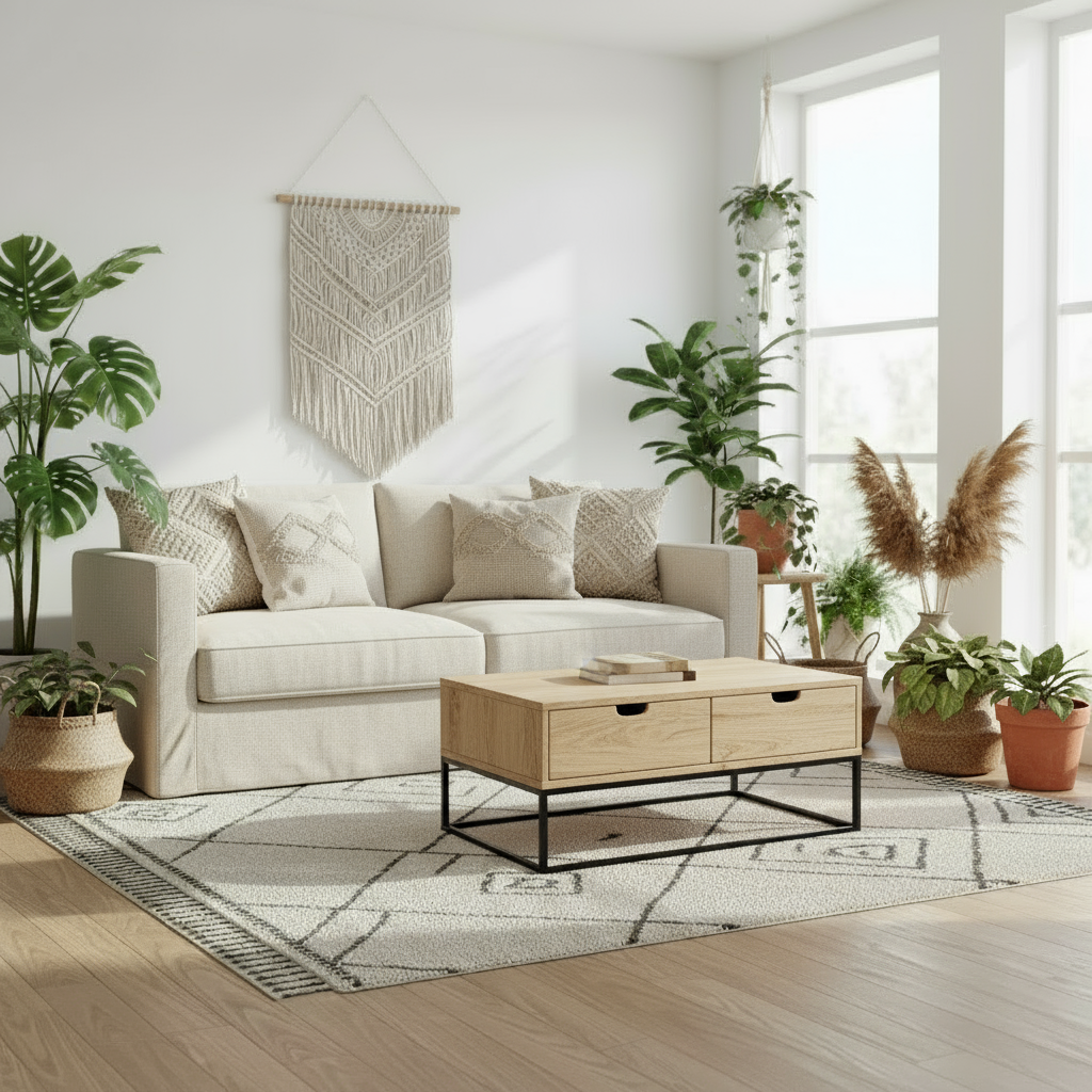 Nora Chic Wooden Coffee Table The Nest Trading Company