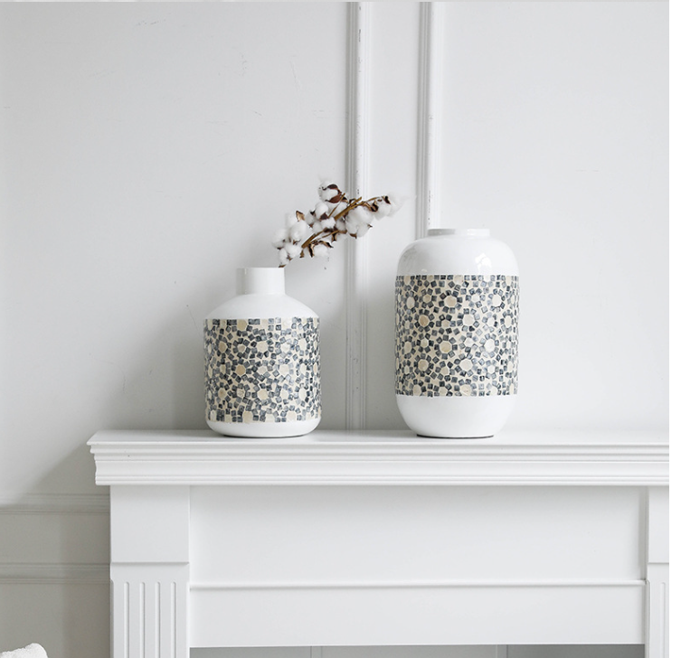 Sandy's Shell Inlay Vase The Nest Trading Company