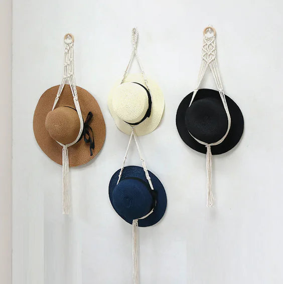Nordic Hand-Woven Hat Storage Rack