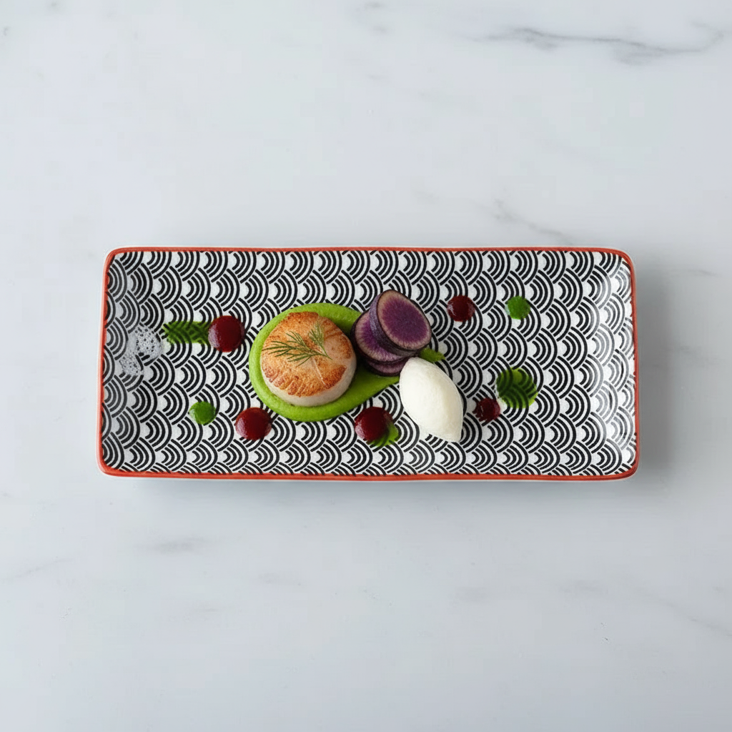 Nordic Japanese Underglaze Ceramic Fish Snack Plate The Nest Trading Company