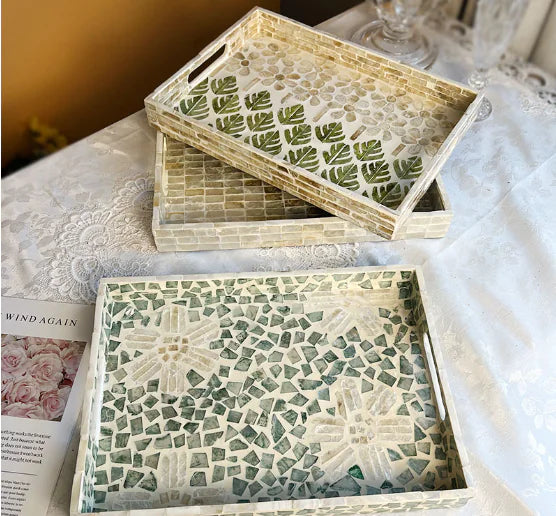 Nordic Style Handmade Colorful Shell Snack Tray - The Nest Trading Company