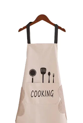 Korean Waterproof Apron in Black and White Nordic Style - The Nest Trading Company