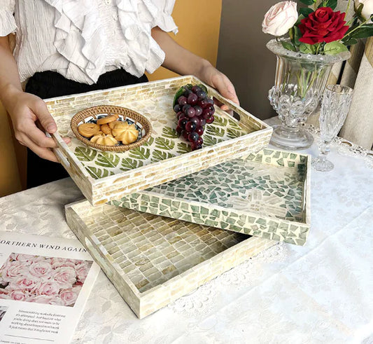 Nordic Style Handmade Colorful Shell Snack Tray - The Nest Trading Company