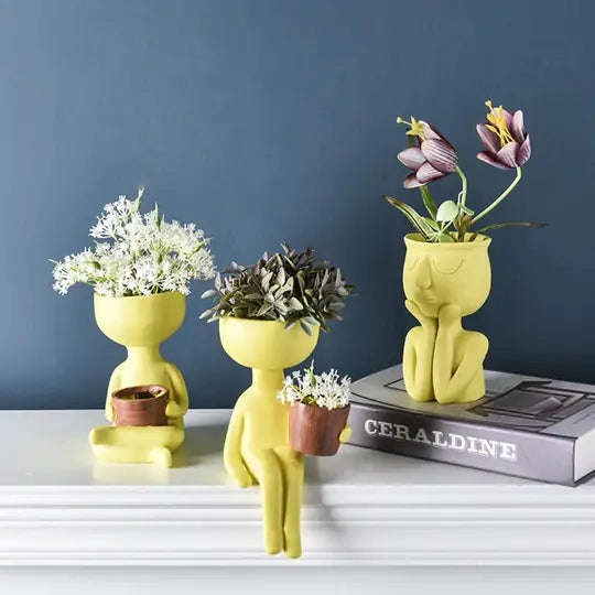 Nordic Style Portrait Art Planter